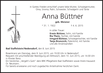Anzeige von Anna Büttner von MGO