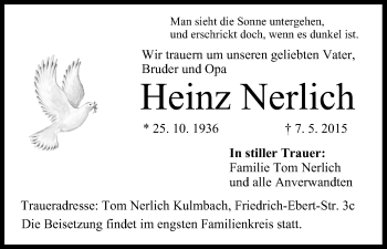 Anzeige von Heinz Nerlich von MGO
