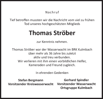 Anzeige von Thomas Ströber von MGO