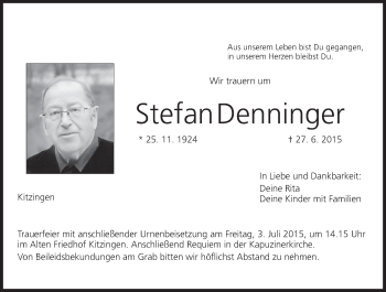 Anzeige von Stefan Denninger von MGO