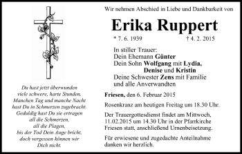 Anzeige von Erika Ruppert von MGO