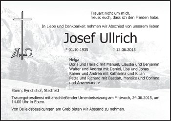 Anzeige von Josef Ullrich von MGO