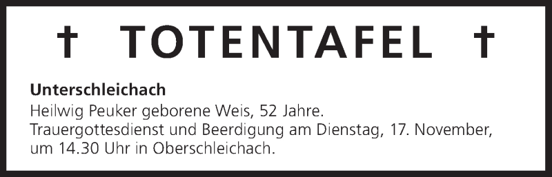  Traueranzeige für Totentafel vom 17.11.2015 vom 17.11.2015 aus MGO