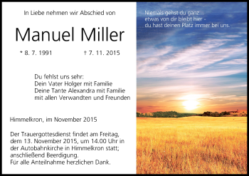Anzeige von Manuel Miller von MGO