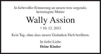 Anzeige von Wally Assion von MGO