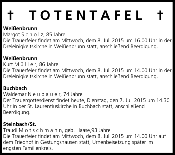 Anzeige von Kurt Müller von MGO