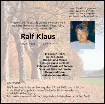 Anzeige von Ralf Klaus von MGO