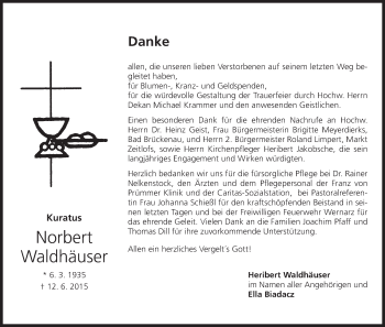 Anzeige von Norbert Waldhäuser von MGO