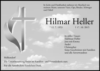 Anzeige von Hilmar Heller von MGO
