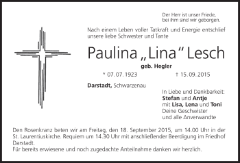 Anzeige von Paulina Lesch von MGO