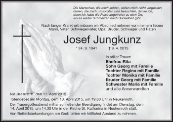 Anzeige von Josef Jungkunz von MGO