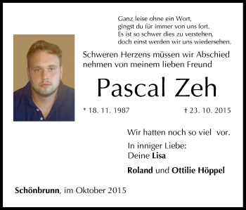 Anzeige von Pascal Zeh von MGO
