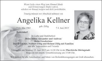 Anzeige von Angelika Kellner von MGO