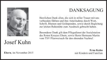 Anzeige von Josef Kuhn von MGO