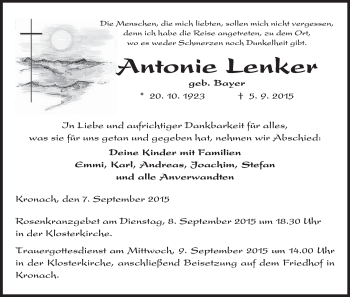 Anzeige von Antonie Lenker von MGO