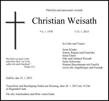 Anzeige von Christian Weisath von MGO