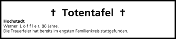 Anzeige von Totentafel vom 04.12.2015 von MGO