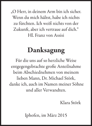 Anzeige von Michael Störk von MGO