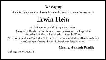 Anzeige von Erwin Hein von MGO