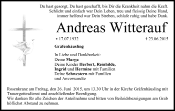 Anzeige von Andreas Witterauf von MGO