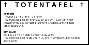 Anzeige von Rosa Wachter von MGO