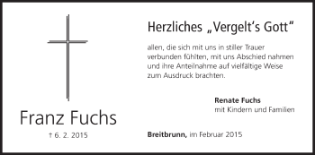 Anzeige von Franz Fuchs von MGO