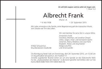 Anzeige von Albrecht Frank von MGO