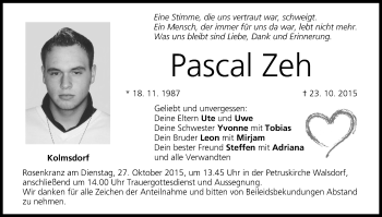 Anzeige von Pascal Zeh von MGO