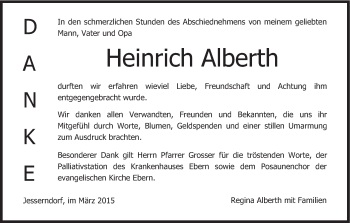 Anzeige von Heinrich Alberth von MGO