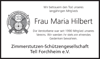 Anzeige von Maria Hilbert von MGO