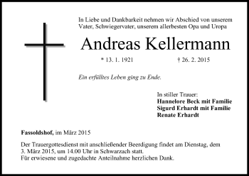 Anzeige von Andreas Kellermann von MGO