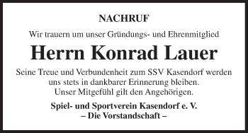 Anzeige von Konrad Lauer von MGO