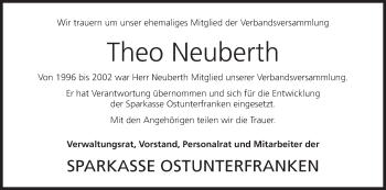Anzeige von Theo Neuberth von MGO