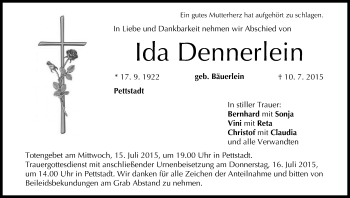 Anzeige von Ida Dennerlein von MGO