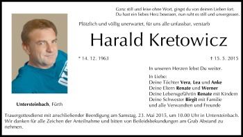 Anzeige von Harald Kretowicz von MGO
