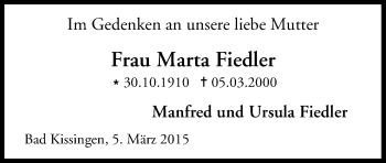 Anzeige von Marta Fiedler von MGO