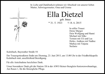 Anzeige von Ella Dietzel von MGO