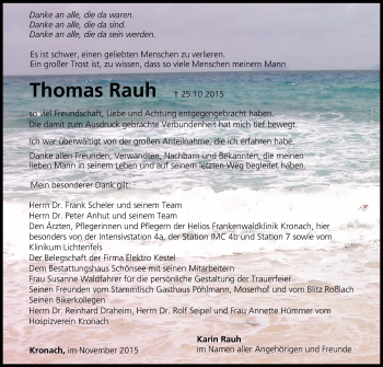 Anzeige von Thomas Rauh von MGO