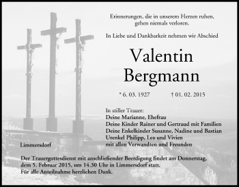 Anzeige von Valentin Bergmann von MGO