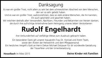 Anzeige von Rudolf Engelhardt von MGO