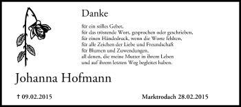 Anzeige von Johanna Hofmann von MGO