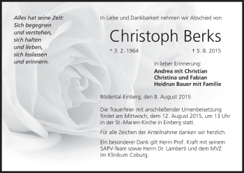 Anzeige von Christoph Berks von MGO