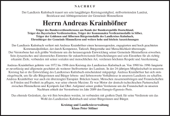 Anzeige von Andreas Krainhöfner von MGO