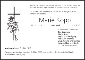 Anzeige von Marie Kopp von MGO
