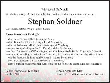 Anzeige von Stephan Soldner von MGO