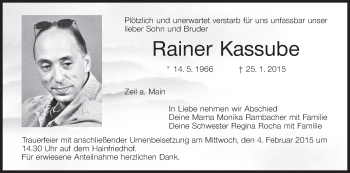 Anzeige von Rainer Kassube von MGO