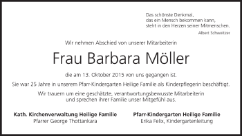 Anzeige von Barbara Möller von MGO