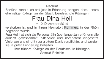 Anzeige von Dina Heil von MGO