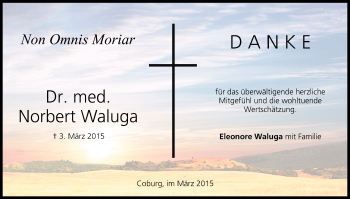 Anzeige von Norbert Waluga von MGO