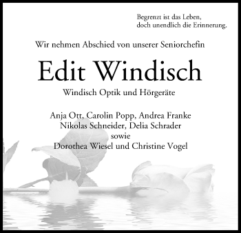 Anzeige von Edit Windisch von MGO